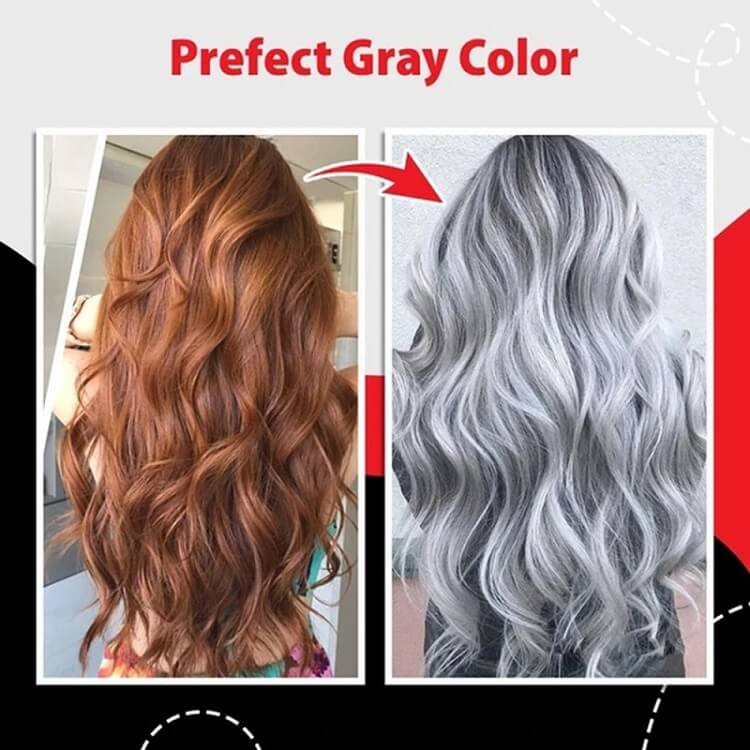 Long-lasting, non-damaging gray hair cream