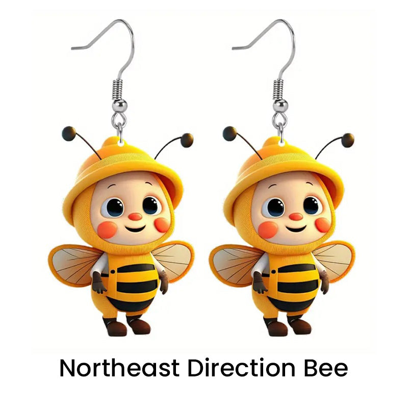 (🔥HOT SALE NOW 49% OFF) -🌻Cute Sunflower & Bee Acrylic Earrings🐝