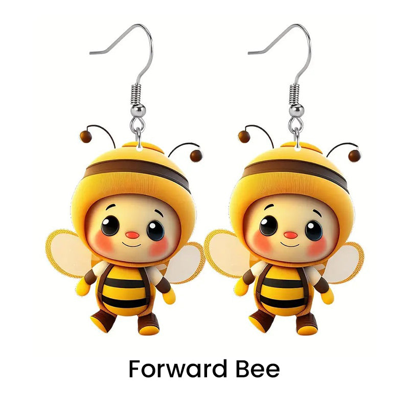 (🔥HOT SALE NOW 49% OFF) -🌻Cute Sunflower & Bee Acrylic Earrings🐝