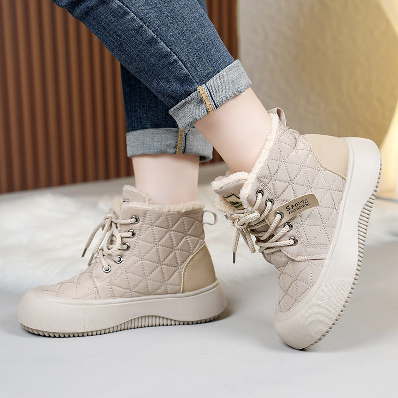 Women's Quilted High-Top Winter Boots