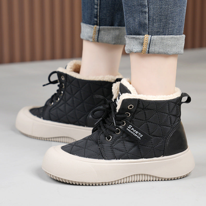Women's Quilted High-Top Winter Boots