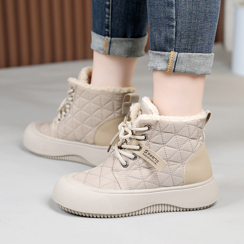 Women's Quilted High-Top Winter Boots