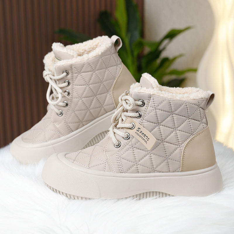 Women's Quilted High-Top Winter Boots