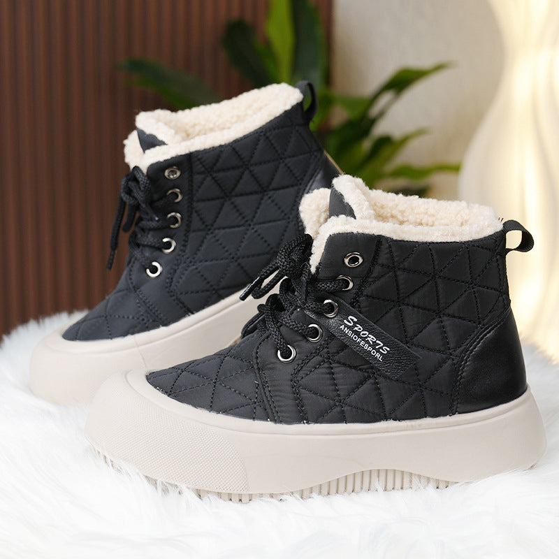 Women's Quilted High-Top Winter Boots