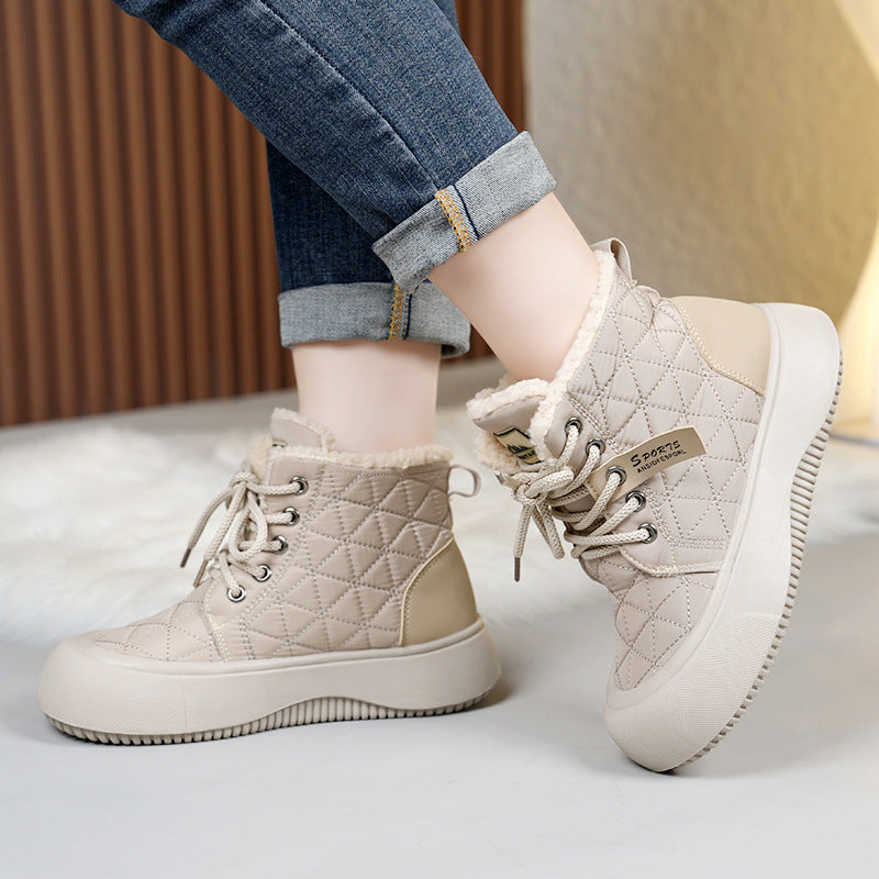 Women's Quilted High-Top Winter Boots