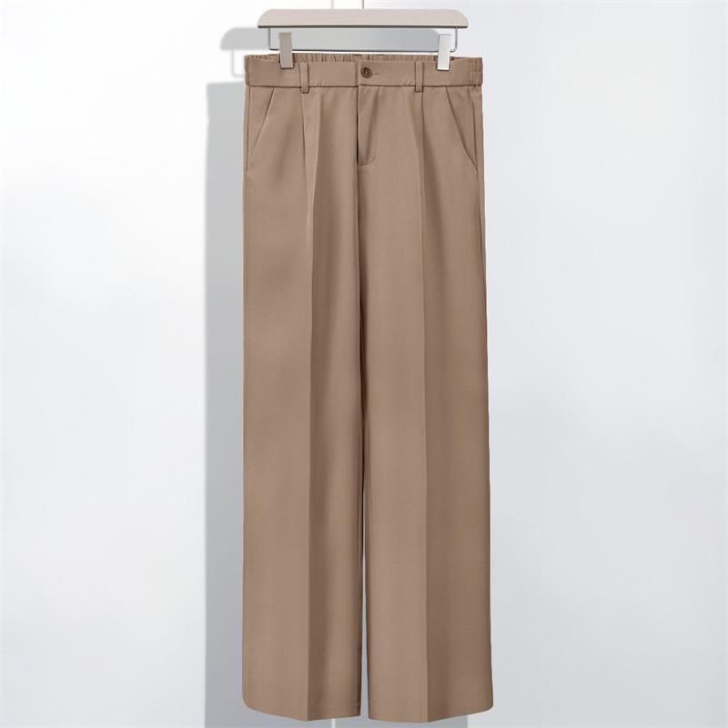 Spring Summer Ice Silk Straight Leg Pants