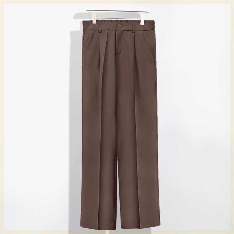 Spring Summer Ice Silk Straight Leg Pants