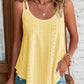 Solid Eyelet Embroidery Cami Top