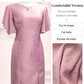 Embroidered Round Neck Cheongsam Dress