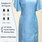 Embroidered Round Neck Cheongsam Dress