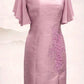 Embroidered Round Neck Cheongsam Dress