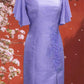 Embroidered Round Neck Cheongsam Dress