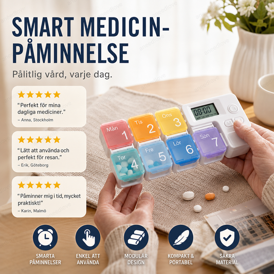 🔥50% OFF Smart Electronic Pill Box with Timed Reminder, Portable Digital Alarm Medicine Organizer, Multi Compartment Moisture-Proof Pill Case for Elderly Daily Medication