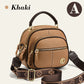 Classic Multi-function Compartment Leather Crossbody Bag