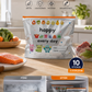 🥦 10-pack återanvändbara aluminiumpåsar – Läckagesäker & håller maten fräsch | SPARA 50% idag! ❄️