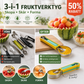 ✨ Elevate Your Fruit Preparation Game—The 3-in-1 Multi-Function Melon Ball Scoop & Carving Knife Set! ✨