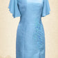 Embroidered Round Neck Cheongsam Dress