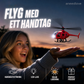 Flygande helikopter-nyckelring 🚁✨｜Solcellsdriven mini-drönare med LED-ljus