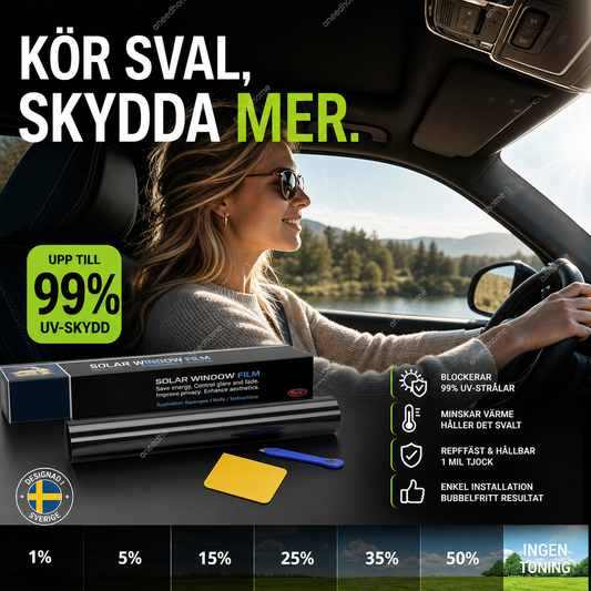 🌞 Solskyddsfilm för bilfönster – UV-skydd & värmereflekterande | SPARA 50% idag!