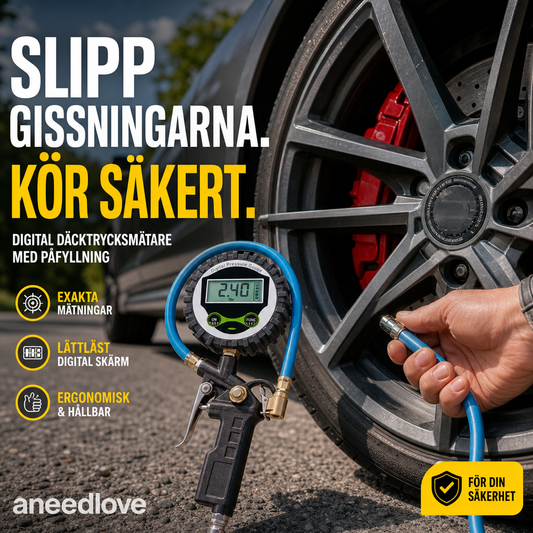 📊 Digital däcktrycksmätare med pump – Snabb & exakt | SPARA 50% idag!
