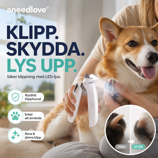 🐾 Nagelklippare för husdjur – LED-ljus & rostfria blad | SPARA 50% idag!