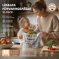 🥦 10-pack återanvändbara aluminiumpåsar – Läckagesäker & håller maten fräsch | SPARA 50% idag! ❄️