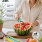 ✨ Elevate Your Fruit Preparation Game—The 3-in-1 Multi-Function Melon Ball Scoop & Carving Knife Set! ✨