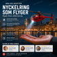 Flygande helikopter-nyckelring 🚁✨｜Solcellsdriven mini-drönare med LED-ljus