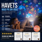 🌌 LED-projektor med stjärnhav – 360° roterande nattljus | SPARA 50% idag! ✨