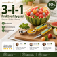 ✨ Elevate Your Fruit Preparation Game—The 3-in-1 Multi-Function Melon Ball Scoop & Carving Knife Set! ✨