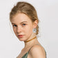 Luxury Synthetic Diamond Hoop Earrings for Women