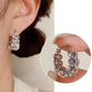 Luxury Synthetic Diamond Hoop Earrings for Women