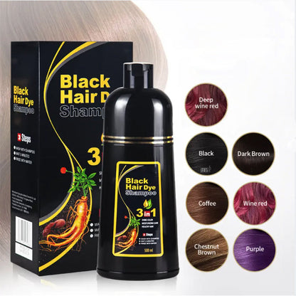 BLOSDREAM Black Hair Shampoo 3 in 1-500ml