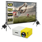 🌟 Jättestor bärbar utomhusfilmduk – 4K HD & justerbart stativ | SPARA 60% idag! 🎬