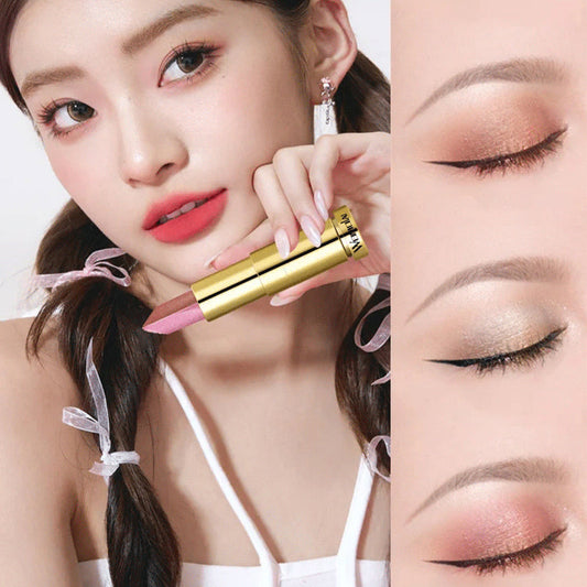 Waterproof Two-Color Shimmer Eyeshadow Stick