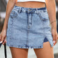 🥳2026 HOT SALE🥳💕Women's High Waisted Slit Denim Short Skirts