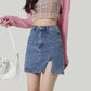 🥳2026 HOT SALE🥳💕Women's High Waisted Slit Denim Short Skirts