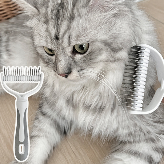 🐕 Dubbelsidig pälsborste för husdjur – Minskar tovor & löshår | SPARA 50% idag! ✨