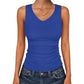 ⛱️Last Day 💞Women's V-Neck Ribbed Knit Tank Top