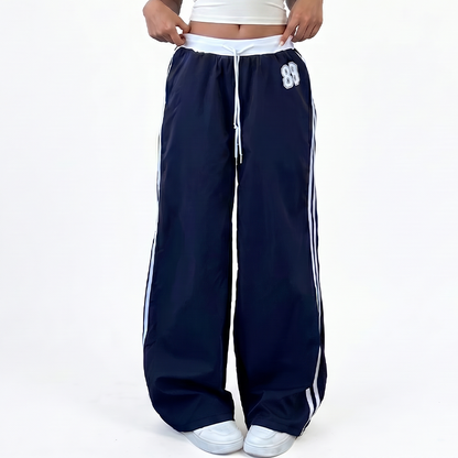 🔥Women's Sexy Tube Top & Side Stripe Wide-Leg Pants Set