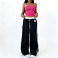 🔥Women's Sexy Tube Top & Side Stripe Wide-Leg Pants Set