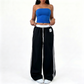 🔥Women's Sexy Tube Top & Side Stripe Wide-Leg Pants Set