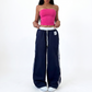 🔥Women's Sexy Tube Top & Side Stripe Wide-Leg Pants Set