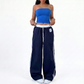 🔥Women's Sexy Tube Top & Side Stripe Wide-Leg Pants Set