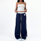 🔥Women's Sexy Tube Top & Side Stripe Wide-Leg Pants Set