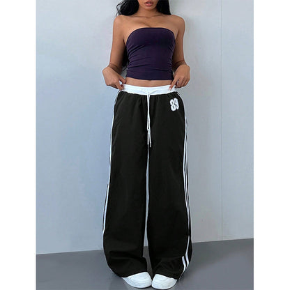 🔥Women's Retro Wide-Leg Pants with Side Stripes