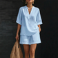 🔥Women's Casual V-Neck Two-Piece Short Set