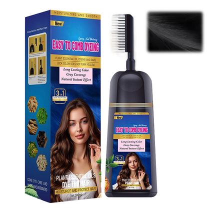 🔥 50% OFF · 3-in-1 Hair Dye with Comb ✨