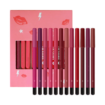 🔥 50% OFF · 12 Colors Waterproof Long-Lasting Lip Liner Set ✨