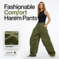 ⏳Time-Limited Special⏰Voluminous Lantern Trousers – Pleated, Drawstring Waist, Pockets 🍁